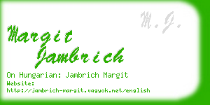 margit jambrich business card